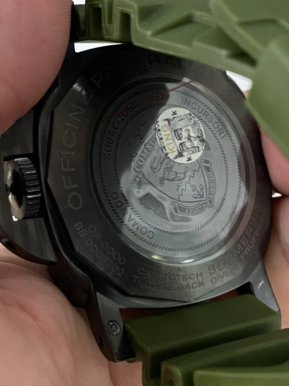 panerai submersible dive watch