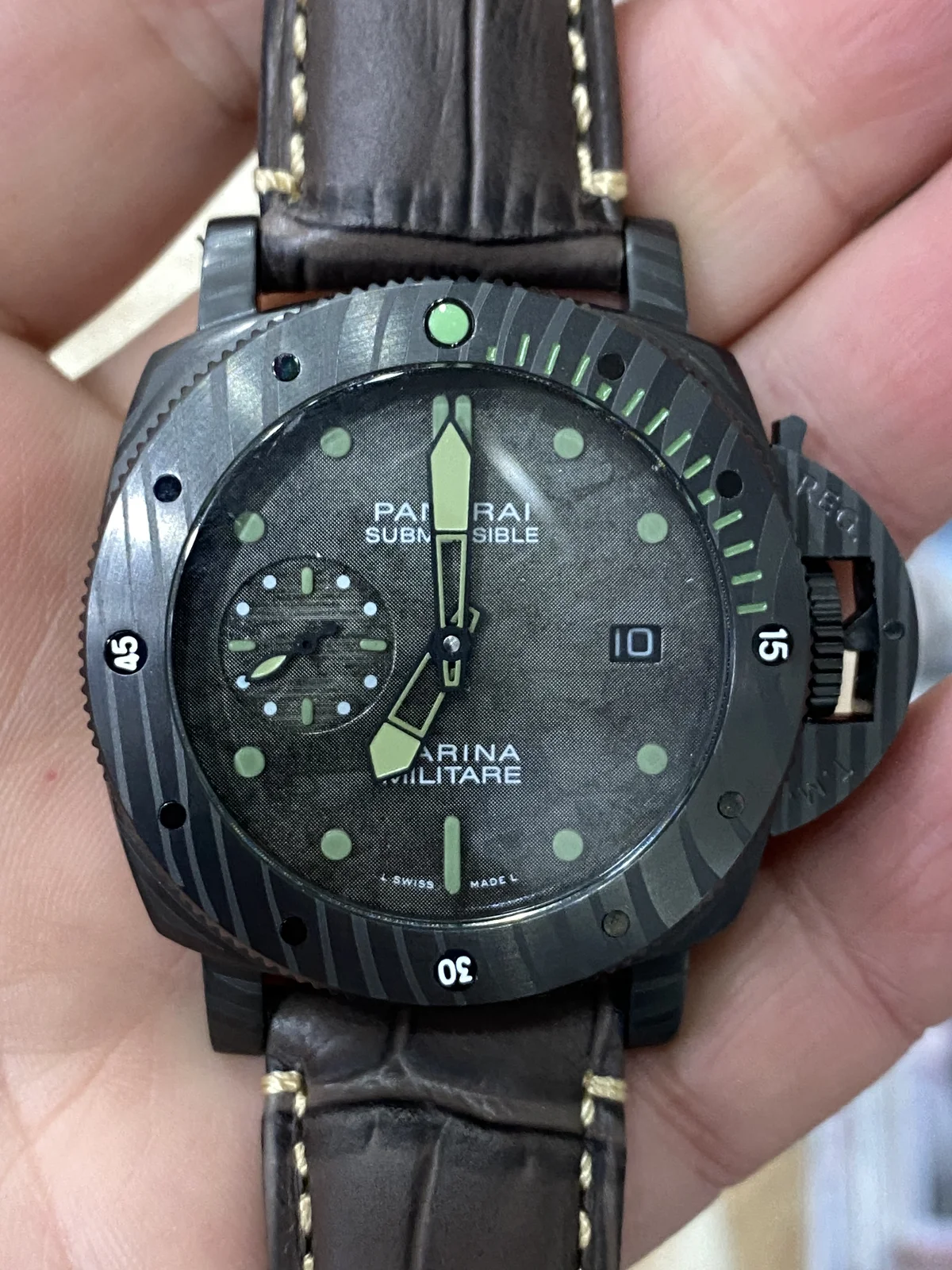 panerai submersible dive watch