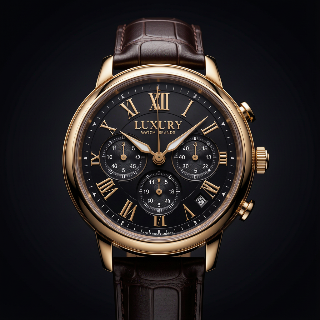 Luxury Luxury Watch Brands For Women timepiece, professional product photography, elegant dark background with gradient, dramatic lighting, macro detail, premium quality, 4K, sharp focus